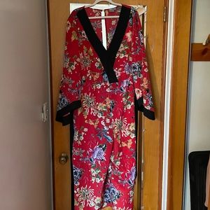 Jumpsuit with Kimono Sleeve and Peg Leg